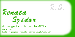 renata szidor business card